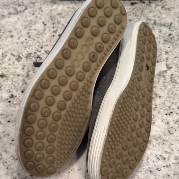 ECCO Women's Dark Gray Booties with White Sole - Picture 10 of 10